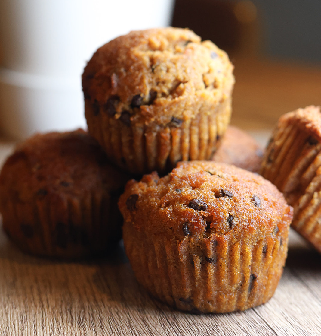 Pumpkin Chocolate Chip Protein Muffins image 1